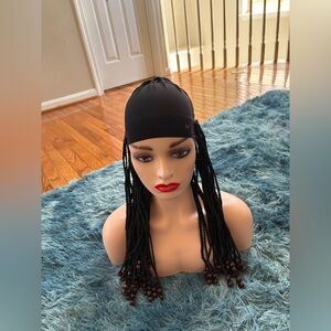 Black Beaded Hair Wrap